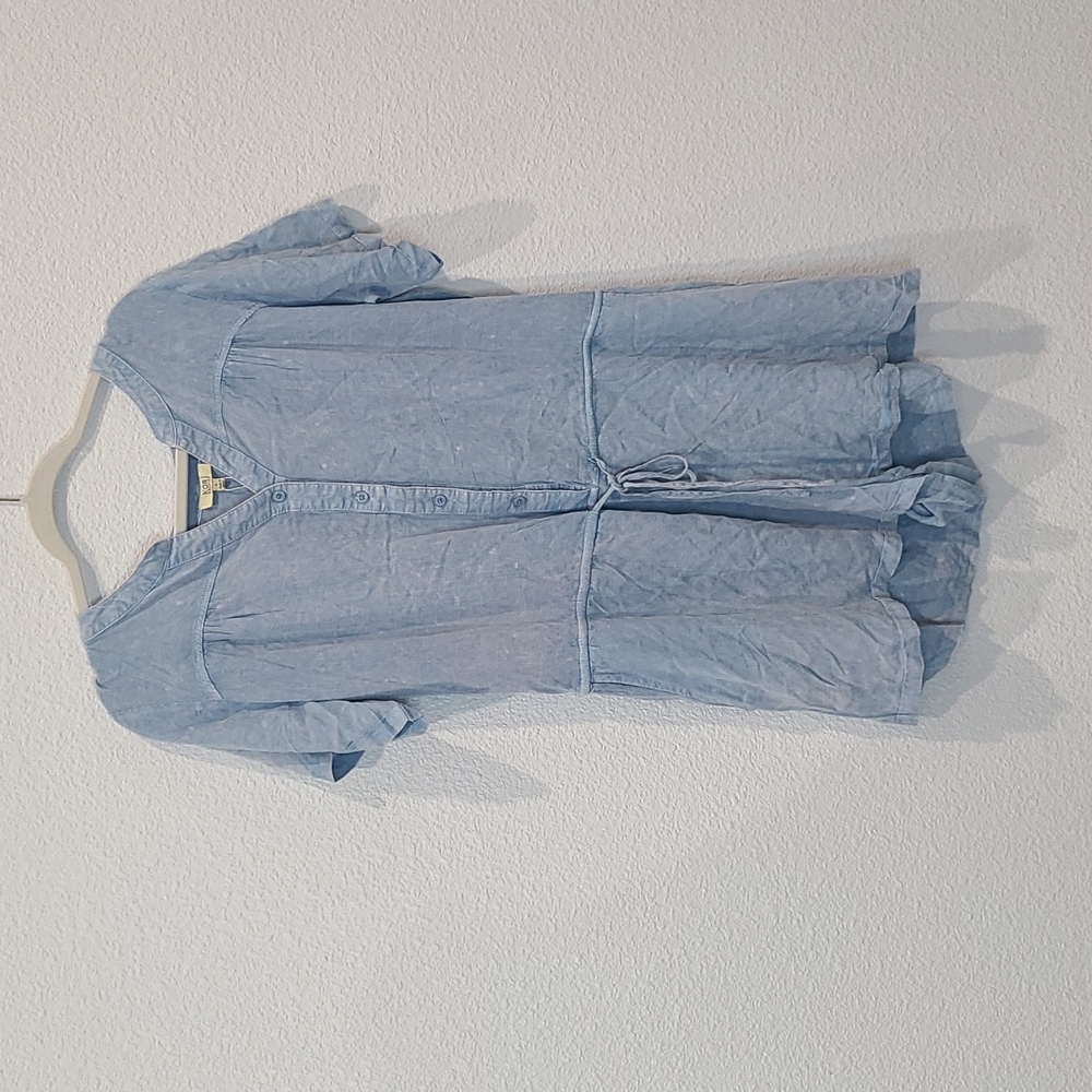 NWT Kori America blue distressed romper large